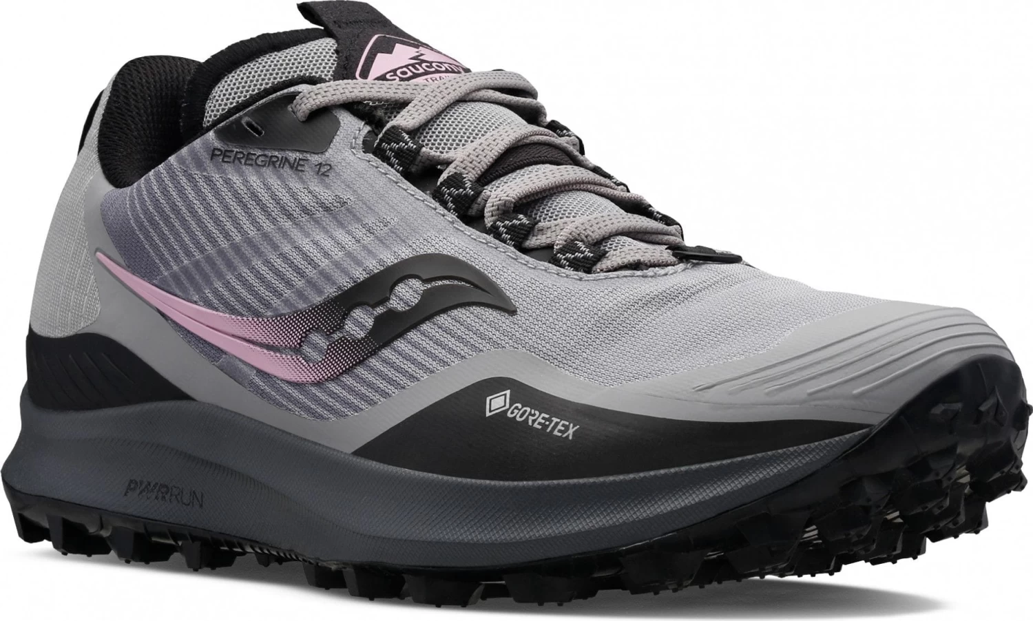 Trail Shoes Saucony Peregrine 12 GTX Grey Pink Women - Image 5