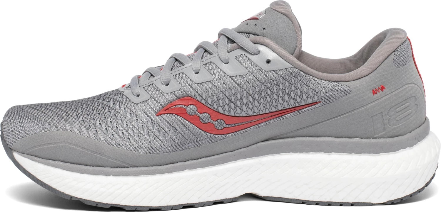 Saucony Men's Triumph 18 (30 - Alloy/red) - Image 4