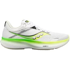 Saucony Ride 16 Running Shoes - White/slime
