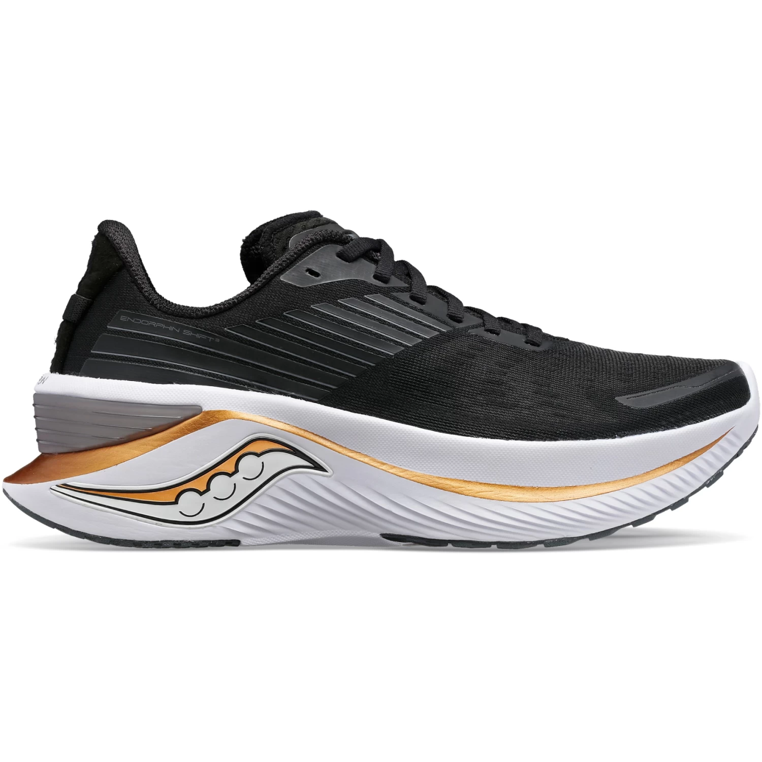 Saucony Endorphin Shift 3 Men Road Shoe - Black/goldstruck - Image 2