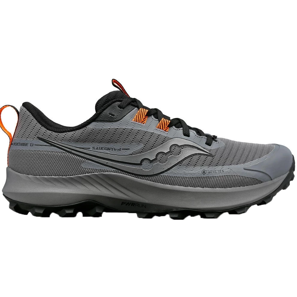 Saucony Peregrine 13 GTX Running Shoes - Gravel/black
