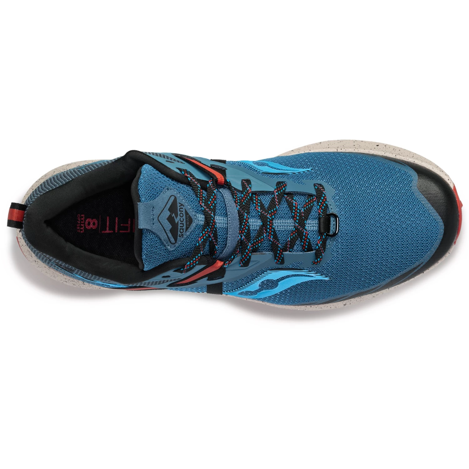 Saucony Ride 15 TR Men Trail Shoe - Deep Sea/lava - Image 4
