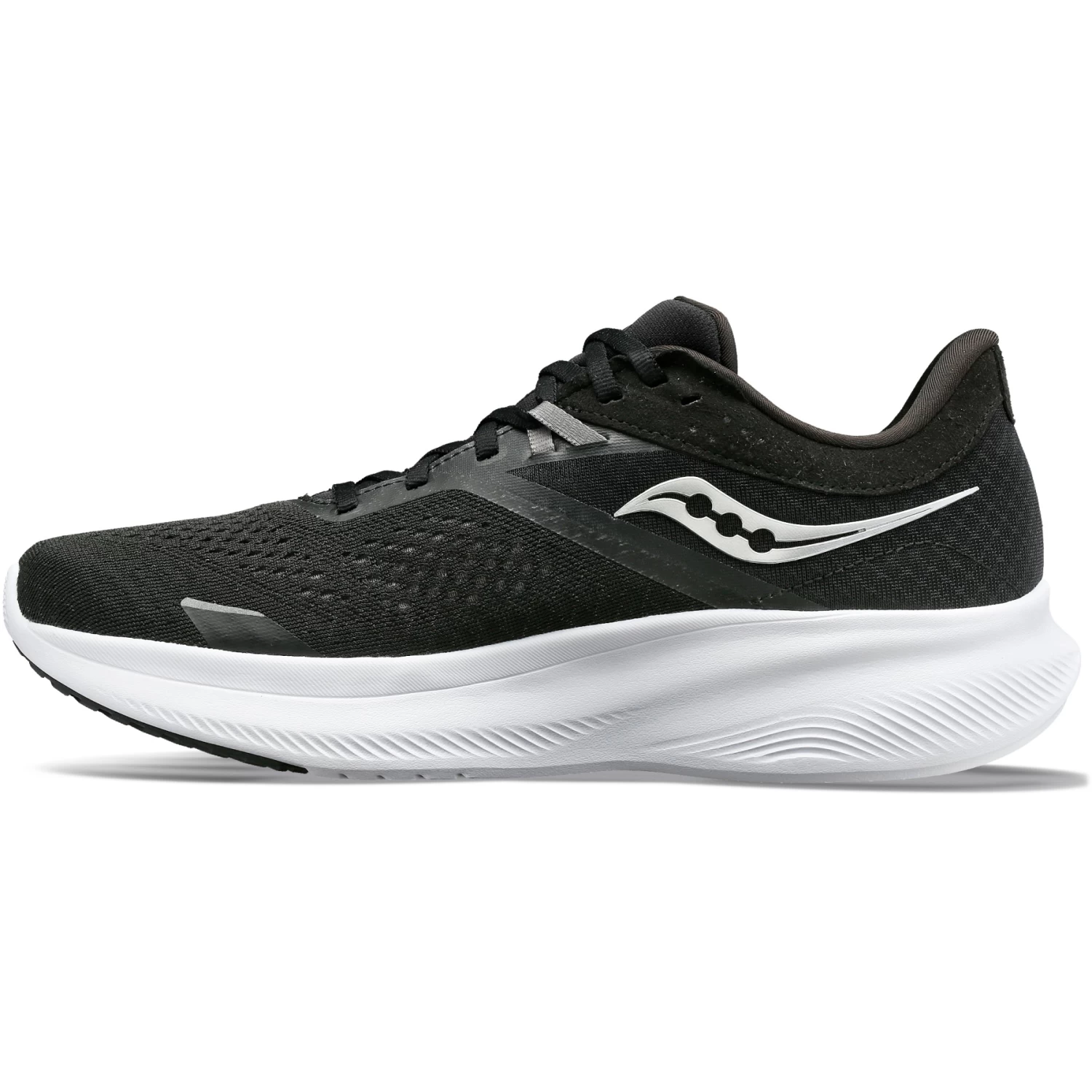 Saucony Ride 16 Running Shoes Wide - Black/white - Image 2