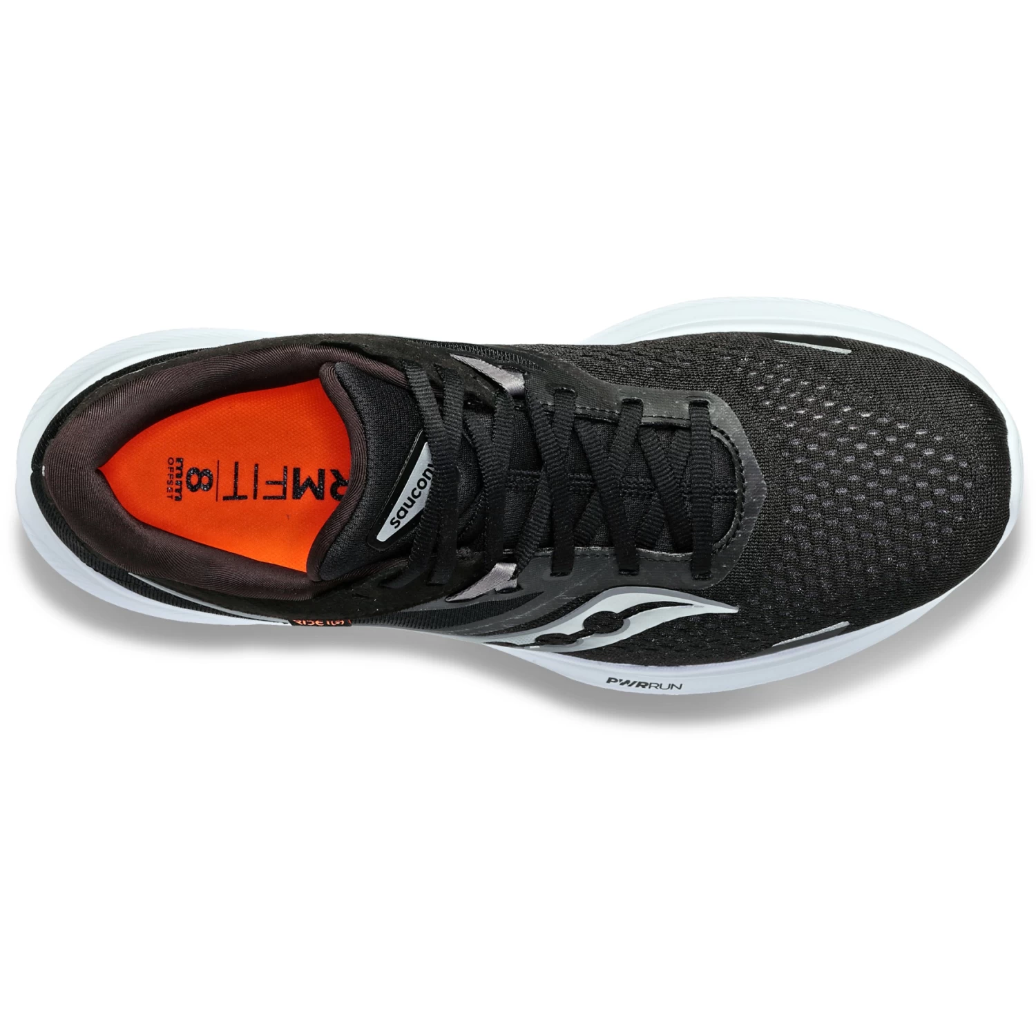 Saucony Ride 16 Running Shoes Wide - Black/white - Image 3