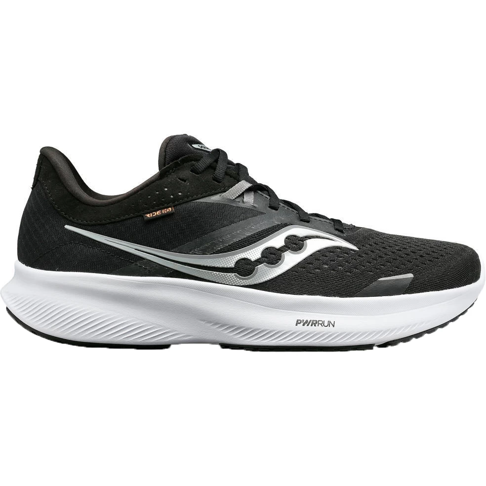 Saucony Ride 16 Running Shoes Wide - Black/white
